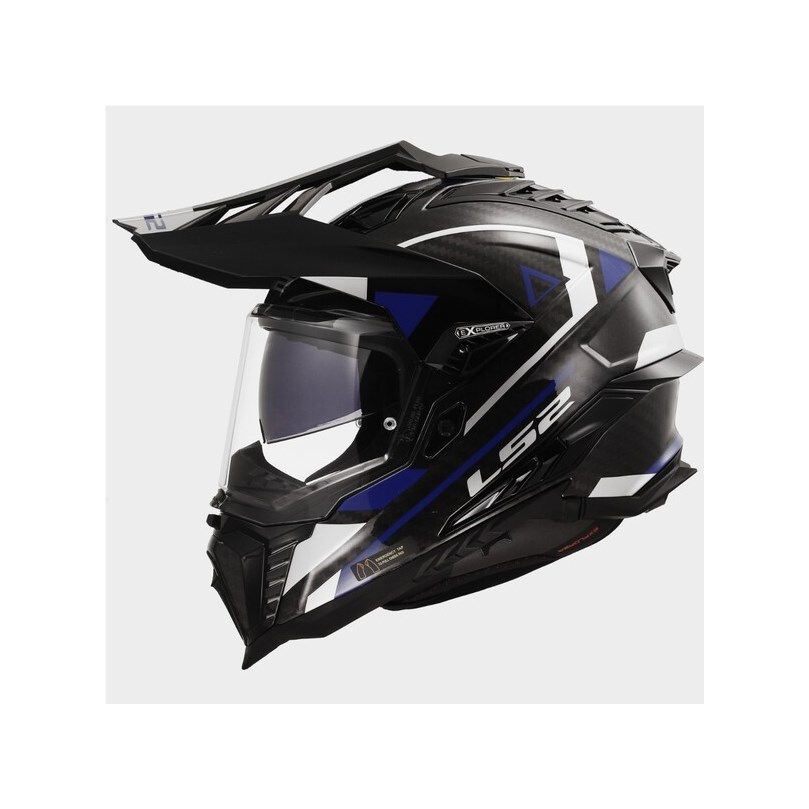 HJÄLM LS2 MX701 EXPLORER CARBON Adventure Blå
