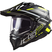 HJÄLM LS2 MX701 EXPLORER CARBON Edge Svart/Gul