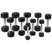 HANTELSET HEXAGON 1-10 KG, 10 PAR