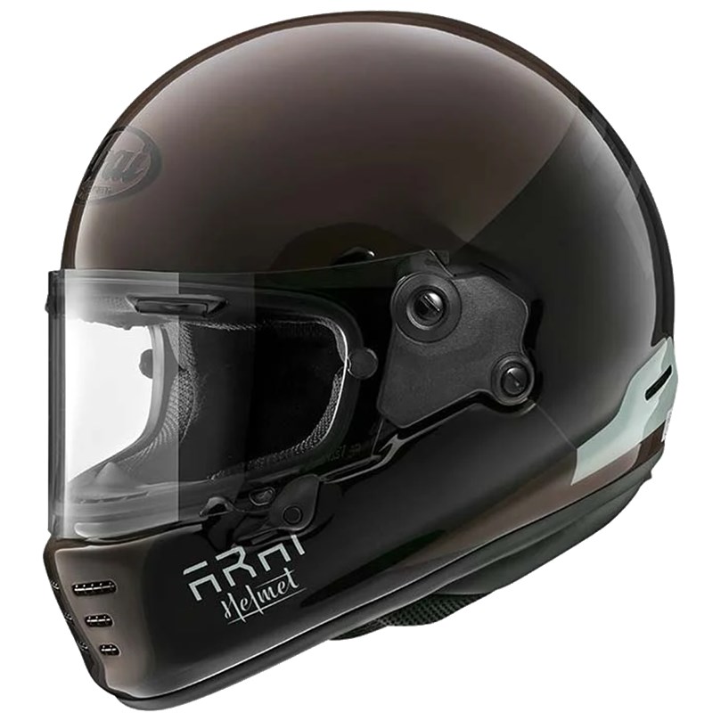 HJÄLM ARAI CONCEPT-XE React Mörk Mocha