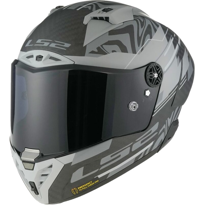 HJÄLM LS2 FF805 THUNDER CARBON GP AERO Polar Mattsvart