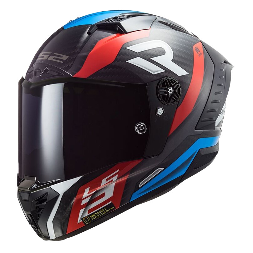 HJÄLM LS2 FF805 THUNDER CARBON Supra Röd/Blå