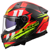 HJÄLM LS2 FF811 VECTOR II CARBON Tantic Röd/Gul