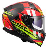 HJÄLM LS2 FF811 VECTOR II CARBON Tantic Röd/Gul