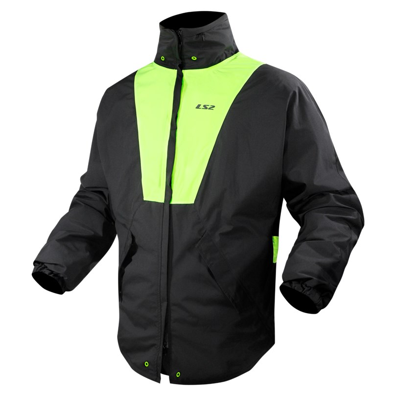 REGNJACKA LS2 X-RAIN Svart/Gul