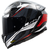 HJÄLM LS2 FF811 VECTOR II CARBON Savage Vit/Röd/Grå