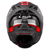 HJÄLM LS2 FF807 DRAGON CARBON Trax Röd/Vit