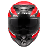 HJÄLM LS2 FF807 DRAGON CARBON Trax Röd/Vit