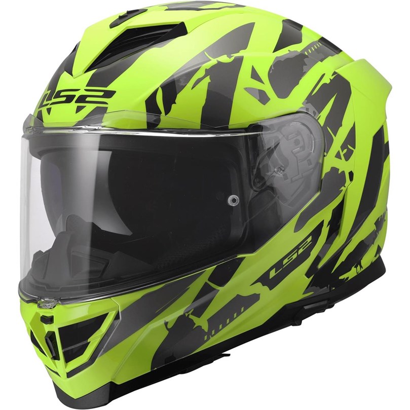 HJÄLM LS2 FF818 STORM III Kaos H-V Gul