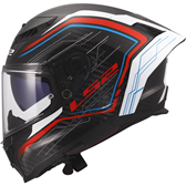 HJÄLM LS2 FF807 DRAGON CARBON Subic Vit/Blå/Röd