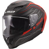 HJÄLM LS2 FF807 DRAGON CARBON Subic Röd