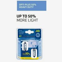 21513972OPHD | H7 24V 70W Opti Plus 50% Heavy Duty 2-pack Blister