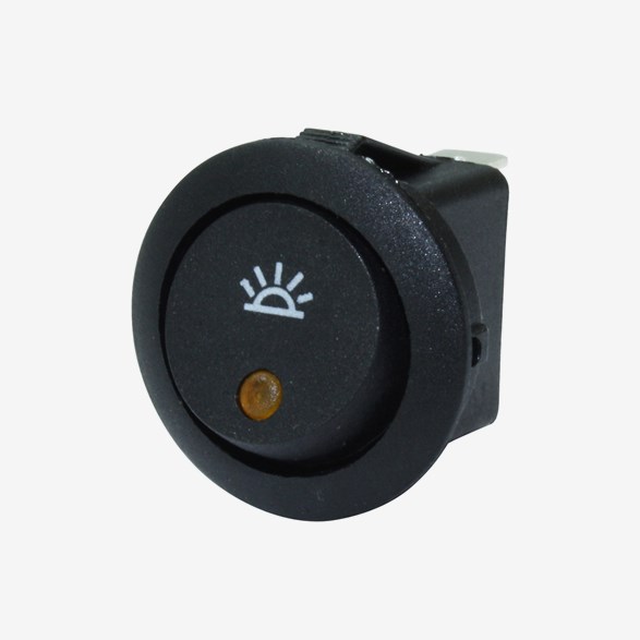 K731r  Strömställare On/Off 10A Varningsljus. 20 Mm