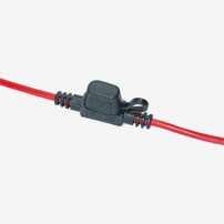 65472340  Hängsäkringshållare Mini, Röd Kabel 1,3 Mm2/30 Cm