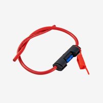 65472350  Hängsäkringshållare Med Lock Micro, Röd Kabel 3,3 Mm2/30 Cm