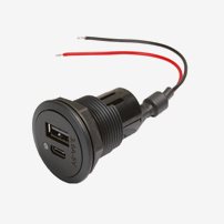 Usb-Uttag 1 X Usb-C & 1 X Usb-A, 12-24Vdc 3,6A Panelmont.