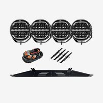 500239  Extraljuskit 4 X Ozz Xr2 P9” Svart - För Bil Med Radar