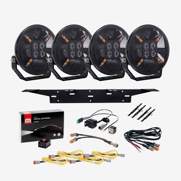 500504  Extraljuskit 4 X Condor 9" M. Digital Lighting