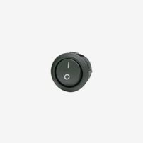 K715  Strömställare Mini On/Off Svart 3 A/250Vac  Inbygg Hål 15 Mm