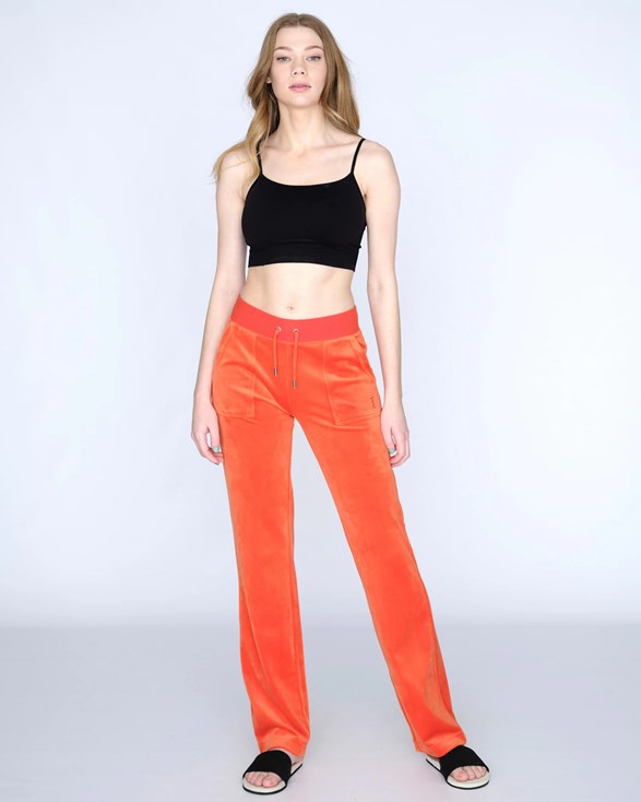JUICY COUTURE Del Ray Classic Velour Pant Pocket Design