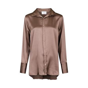 NEO NOIR Margit Crepe Satin Shirt