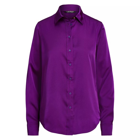 LAUREN BY RALPH LAUREN Jamelko-Long Sleeve-Button Front Shirt