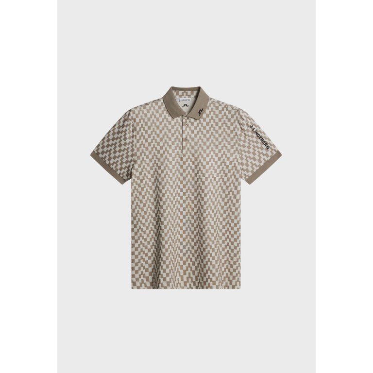 J.Lindeberg Tour Tech Print Polo Herr