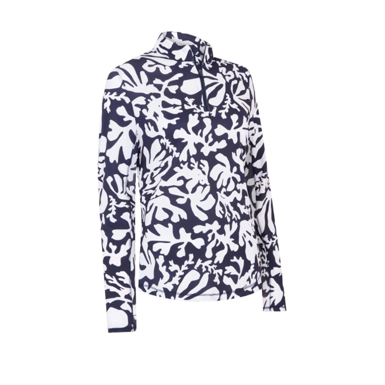 Callaway Abstract Floral Sun Protection Top Herr