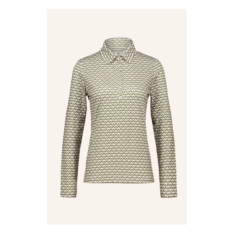 Daily Daily Sport Printed Air Ls Polo Shirt Dam