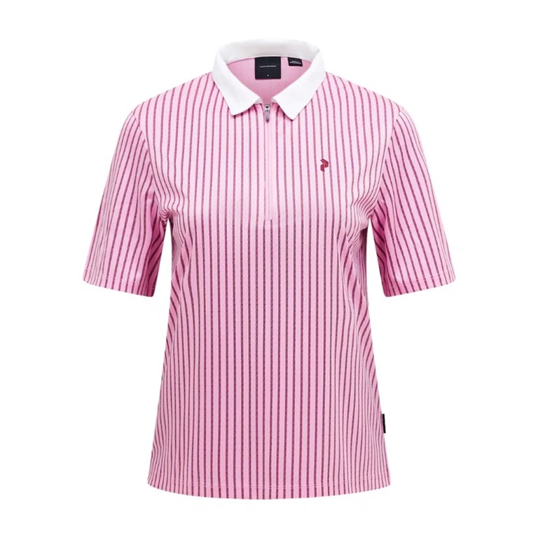 Peak Performance Graphic Ss Zip Polo Dam