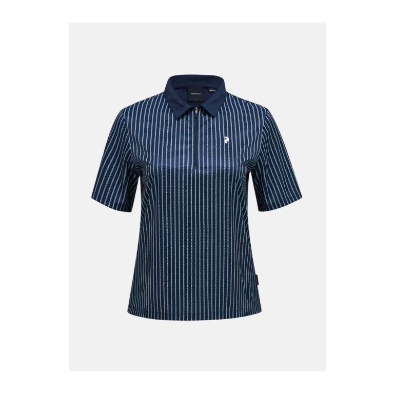 Peak Performance Graphic Ss Zip Polo Dam