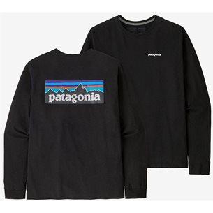 Patagonia M's L/S P-6 Logo Responsibili-Tee Black - Pullover Herren