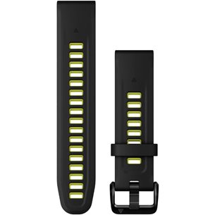 Garmin QuickFit® 20 Strap (Silicone) Black/Electric Lime - Uhrenzubehör