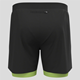 Odlo Zeroweight 5 Inch 2-In-1 Shorts Black, Sharp Green - Laufshorts, Herren