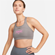Nike Dri Fit Swoosh Medium Support Bra Smoke Grey/Pink - Sport-BH für Laufen, Damen
