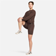 Nike One Dri-Fit High-Rise 7in Shorts Baroque Brown/White - Laufhosen, Damen