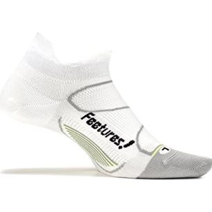 Feetures Elite No Show Socks White/Black - Laufsocken