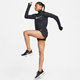Nike Swoosh Dri-Fit 1/4-Zip Mid-Layer Black/White - Laufshirt, Damen