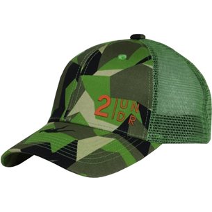 2UNDR Mesh Back Print Cap Green Camouflage - Kappe zum Laufen, Herren