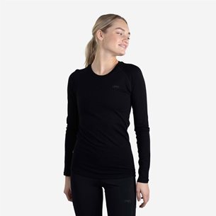 Lipati Merino Nuyarn LS Shirt Black - Lauf-T-Shirt, Damen