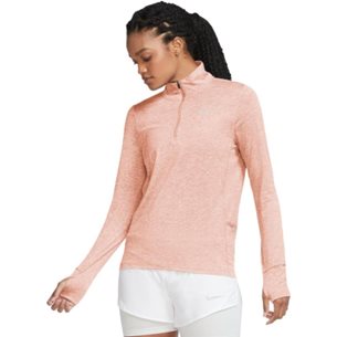 Nike Element Half Zip Pale Coral/Refle - Laufshirt, Damen