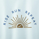 Brooks Distance Graphic Short Sleeve Ice Blue/Rise And Run - Lauf-T-Shirt, Damen