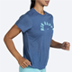 Brooks Distance Graphic Short Sleeve Heather Blue Ash/Run - Lauf-T-Shirt, Damen