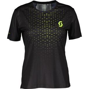 Scott RC Run Short Sleeve Black/Yellow - Lauf-T-Shirt, Damen