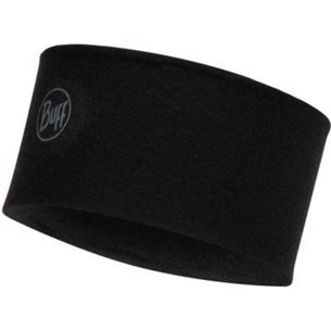 Buff Merino Wide Headband  Solid Black - Kappe zum Laufen