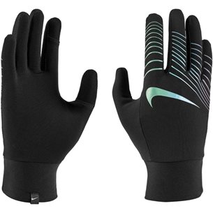 Nike Women's Lightwight Tech Running Gloves 2.0 Black/Black/Activate Pink Rainbow - Laufhandschuhe, Damen