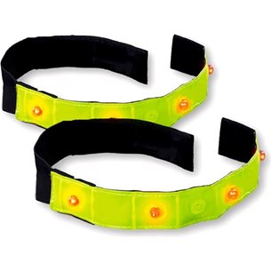Endurance Reflective Armband With 4 Leds - 2 Pack Safety Yellow -