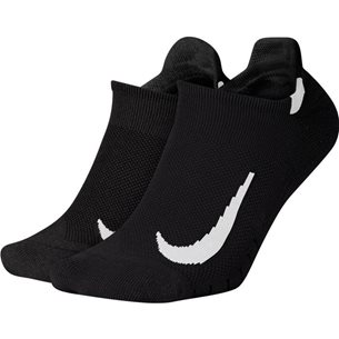 Nike Multiplier 2 Pack No-Show Socks Black/White - Laufsocken