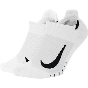 Nike Multiplier 2 Pack No-Show Socks White/Black - Laufsocken