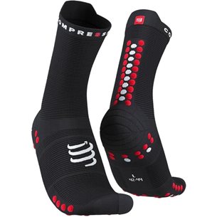 Compressport Pro Racing Sock V4.0 Run High Black/Red - Laufsocken